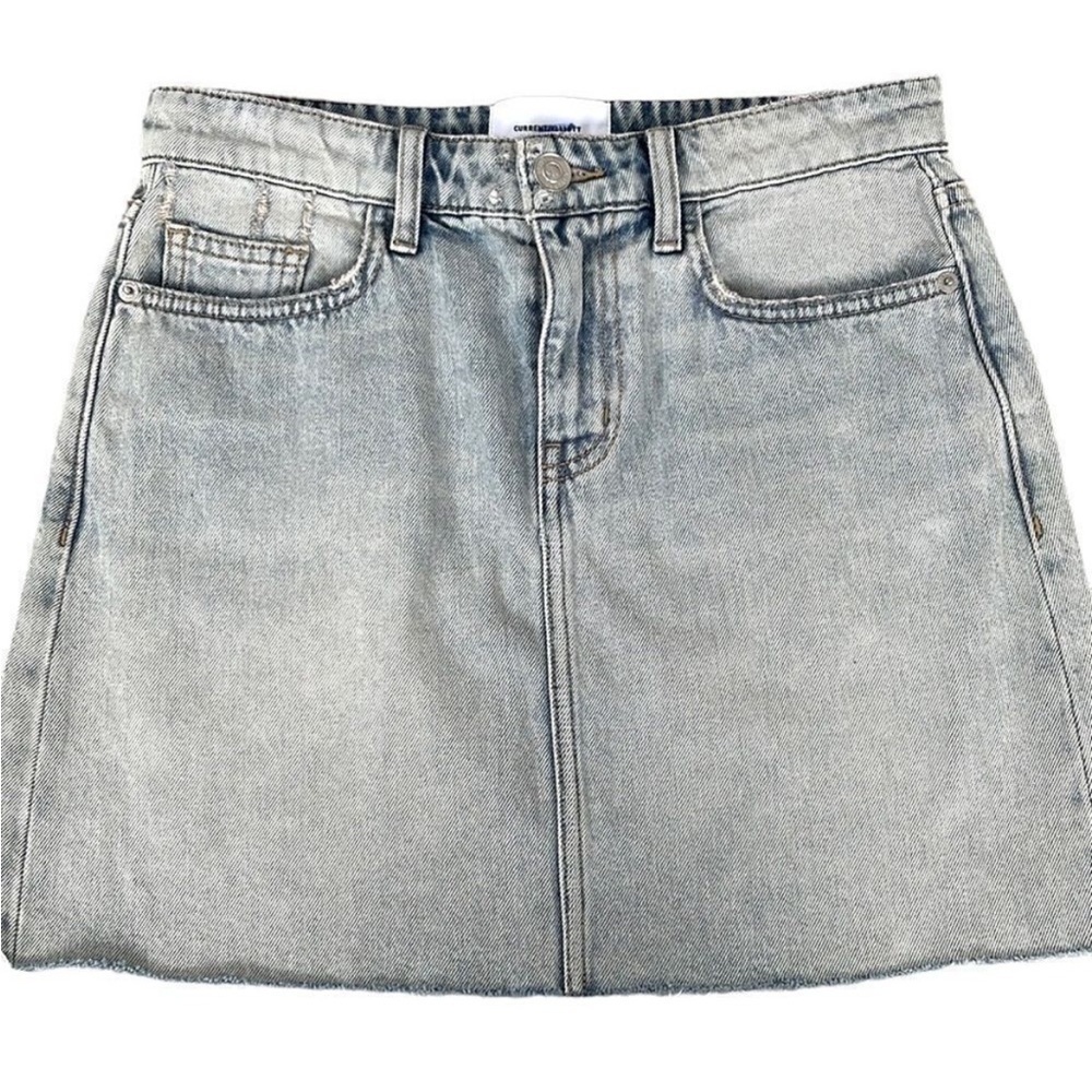 EUC Current/Elliott Denim Raw Edge Mini Skirt